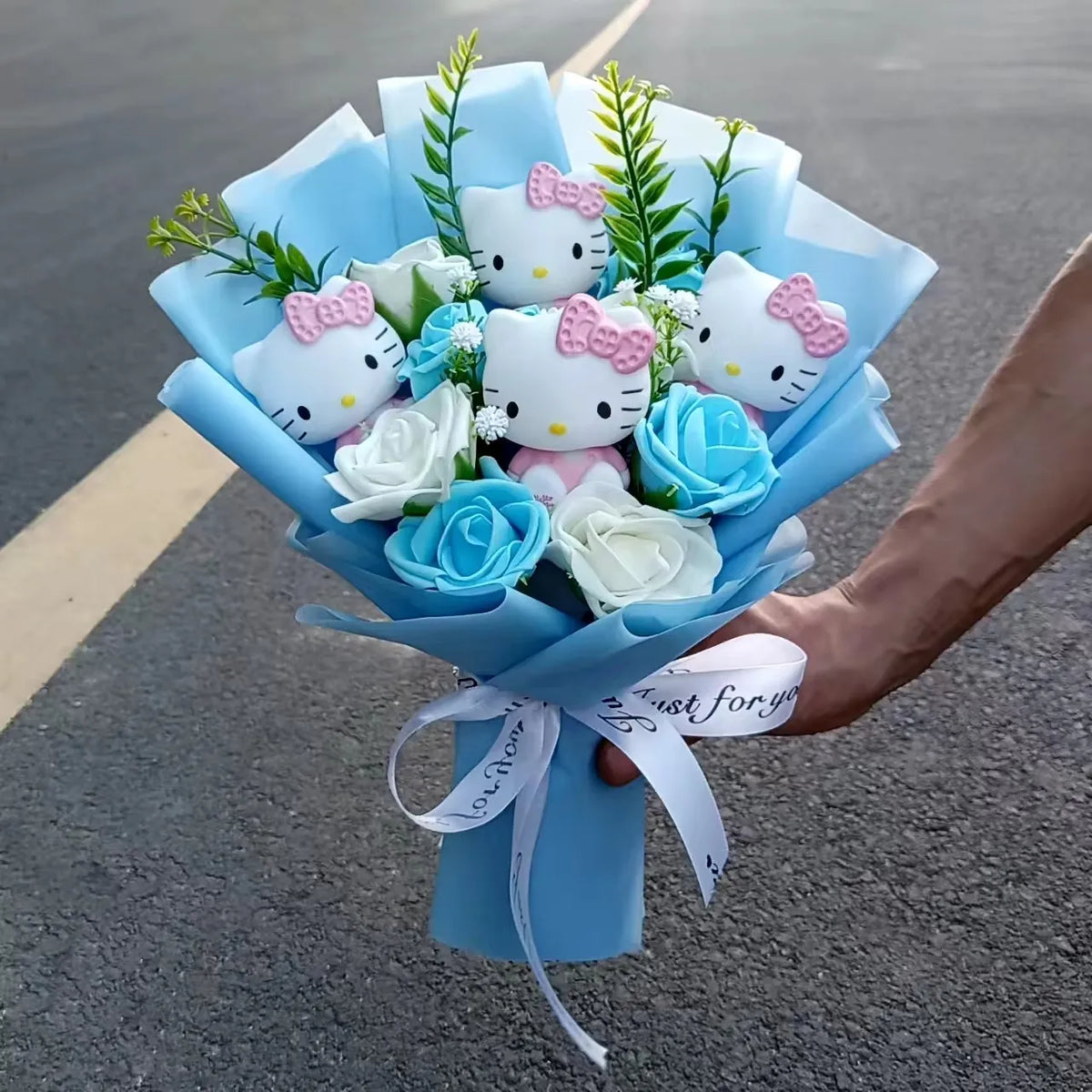Pooh Bear Bouquet Plush Doll for Wedding Graduation Birthday Christmas