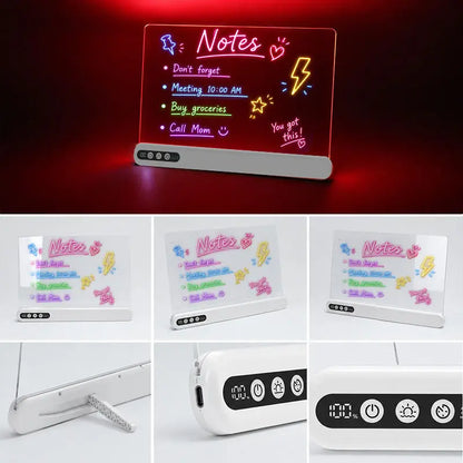 Rechargeable Light LED Drawing Board for Kids Acrylic Neon Message Board