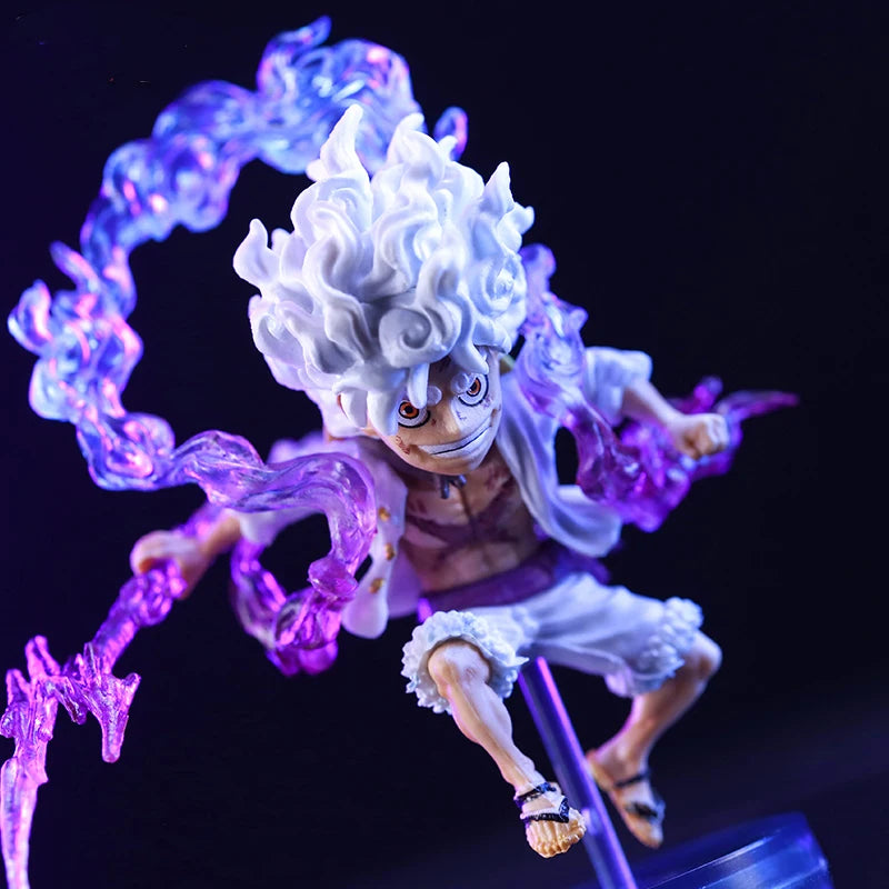 One Piece Luffy Gear 5 Mini Figure 10cm Sun God Nika Collector Model