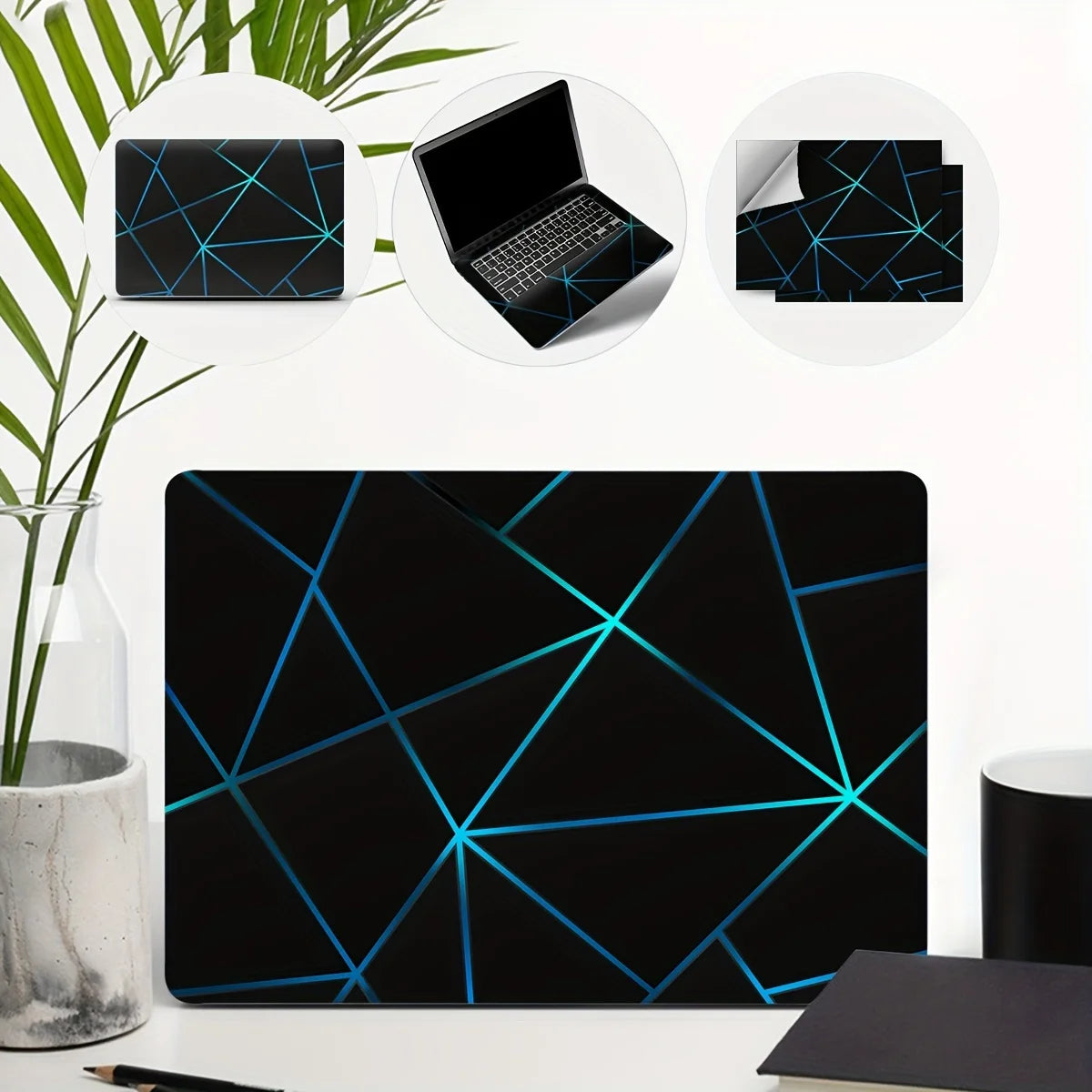 Vinyl Laptop Skin Sticker Wrap for Macbook, HP, Lenovo, Dell, ASUS - 2Pcs
