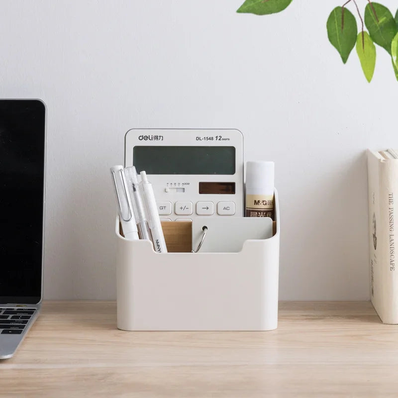 Desktop Storage Organizer Box for Remotes Tissues Cosmetics Office Supplies