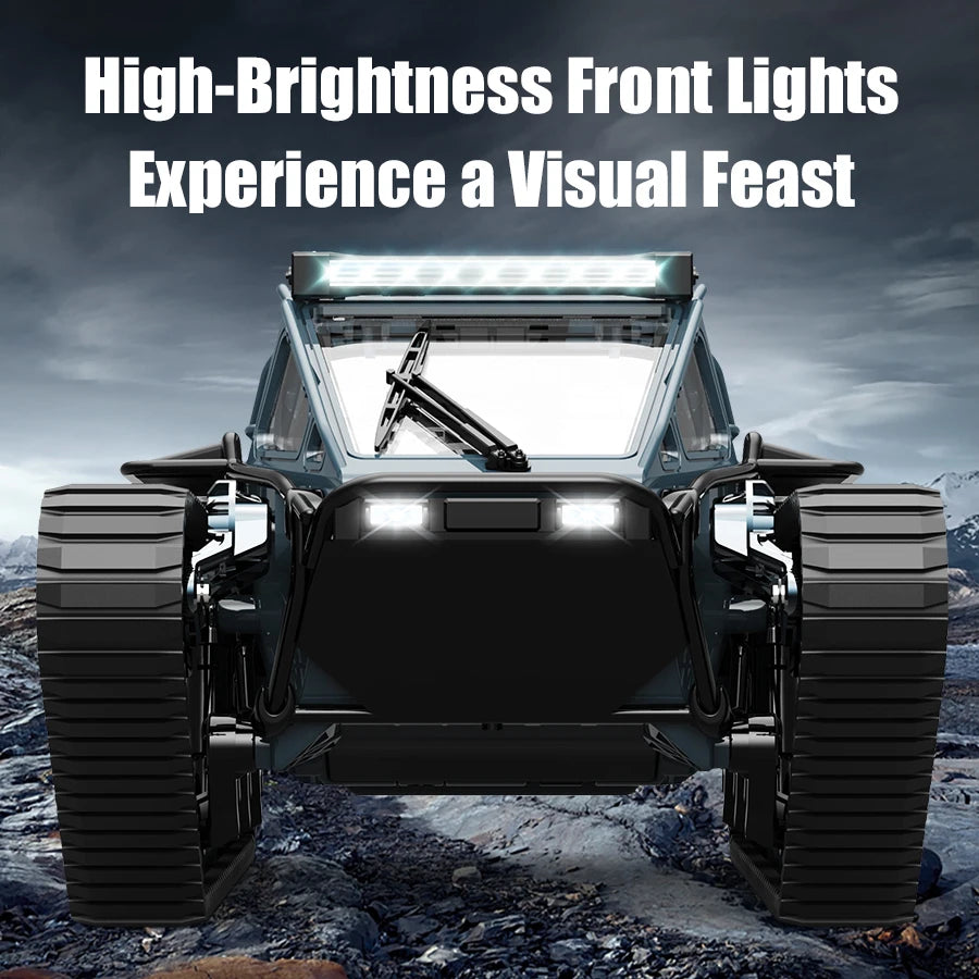 JJRC C8812 LED Light Full Scale Tracked Tank Simulation Model Toy RC Car Model Drift Remote Control Off-Road Vehicle Boy Gift-EXPROTAS