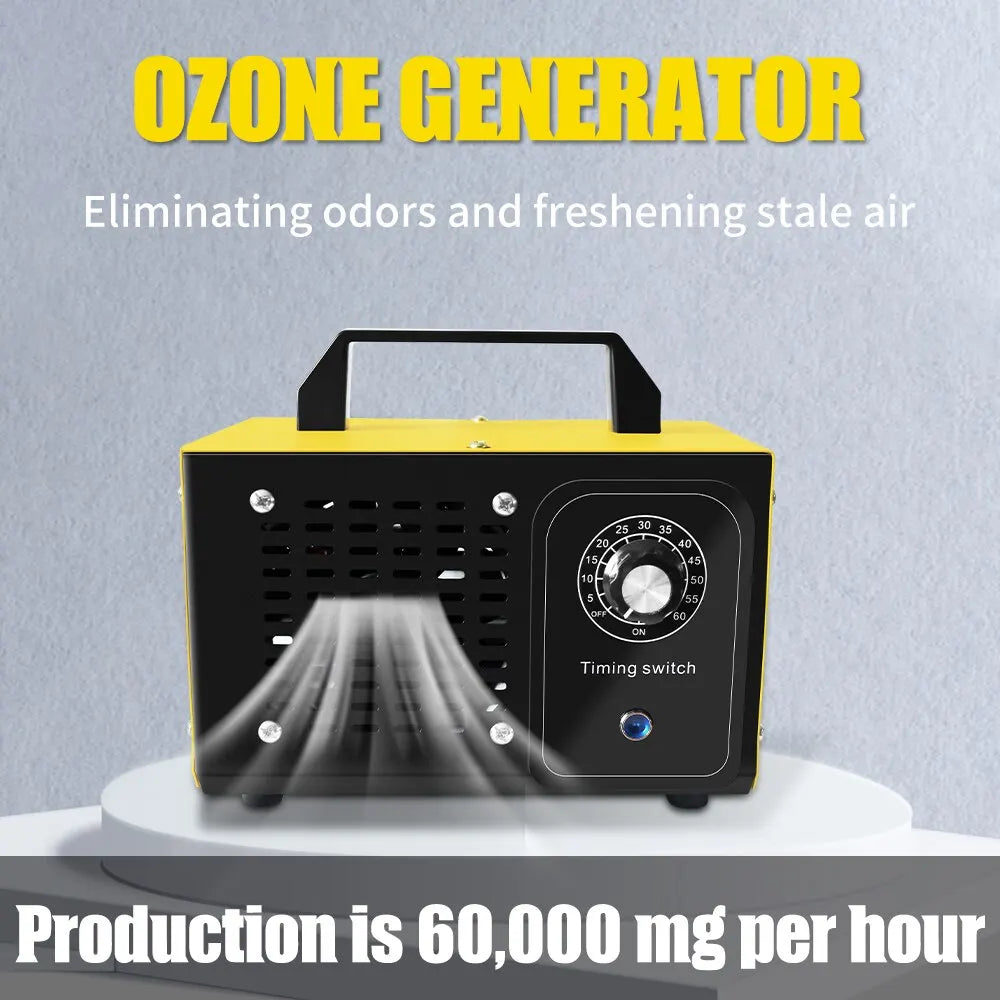 ATWFS 220V 60G Ozone Generator Purifier Cleaning Formaldehy Air Cleaner Ozono Disinfection Sterilization-EXPROTAS