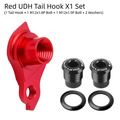 TOOPRE Bicycle UDH Straight-mounted Tail Hook Nut Mountain Road Bike Barrel Axle Frame Rear Tail Hook Universal Lifting Ear