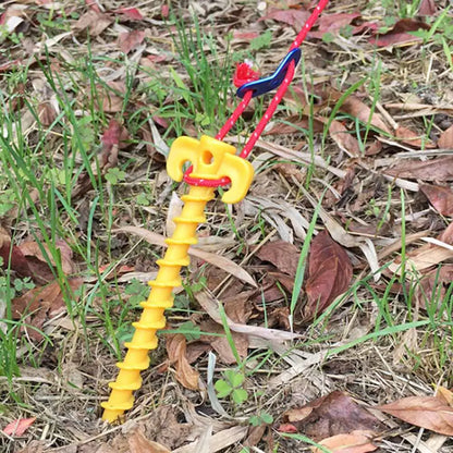 10PCS Camping Tent Stakes Screw Pegs Ground Anchors Windproof Accessories