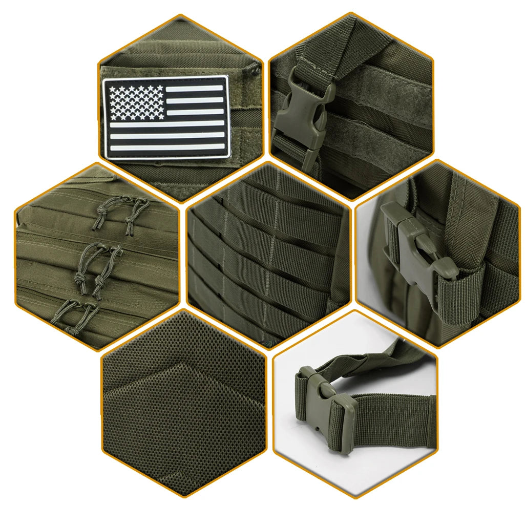 30/50L Tactical Backpack Survival Bag for Outdoor Hiking Hunting EDC