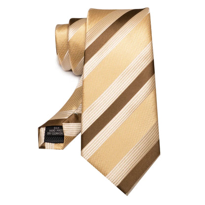 Mens Striped Neck Tie Red Formal Ties for Wedding Party Occasions