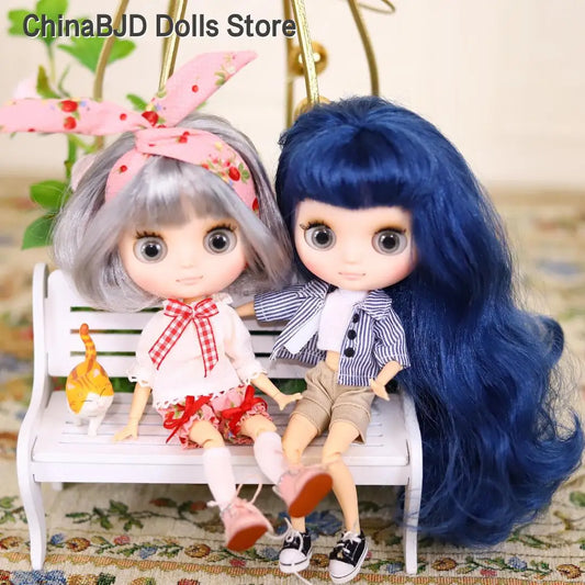 Icy Dbs Blyth Doll 20CM Joint Body Nude DIY Clothes Shoes for Girls