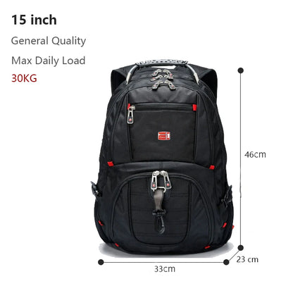 Swiss-Multifunctional bags Durable 17 Inch Laptop Backpack, Travel Bag,College Bookbag,USB Charging Port,Water Resistant-EXPROTAS