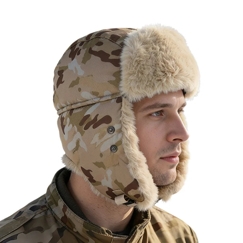 Outdoor Cycling Winter Hat for Men Women Thick Warm Windproof Snow Cap