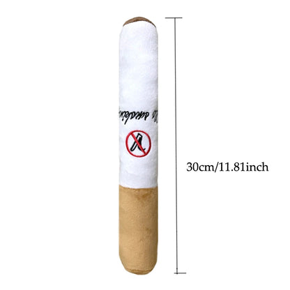 Plush Cigar Squeaky Dog Toy Funny Chew Molar Bite-Resistant Pet Toy Gift