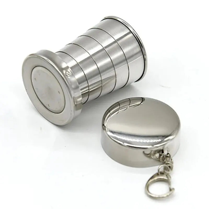 Stainless Steel Telescopic Camping Cup Folding Portable Drinkware Travel Mug
