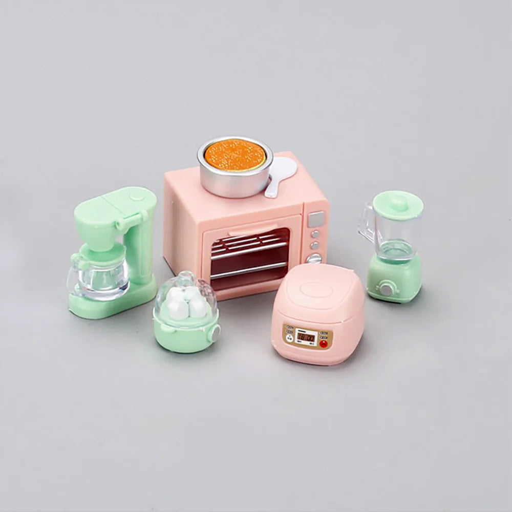 Miniature Dollhouse Electric Oven Accessories 1/6 Scale Bread Food