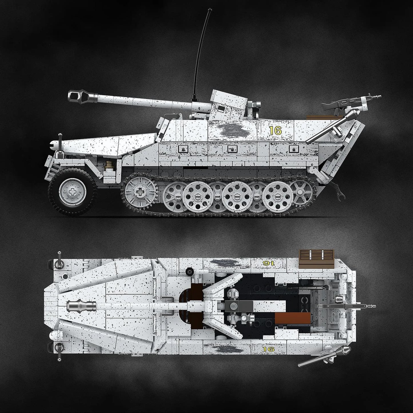 WW2 German Sd.Kfz.251 Half-Track Armored Vehicle Building Blocks Military Model Gift