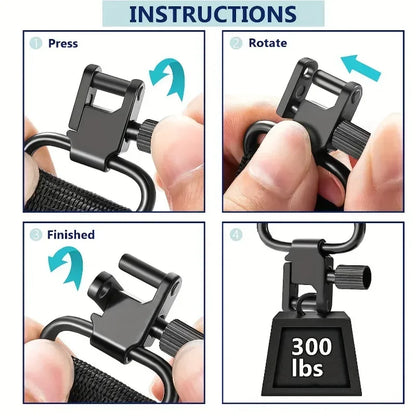 Adjustable Shoulder Straps 2-Point Harness with Nylon Swivels Pads
