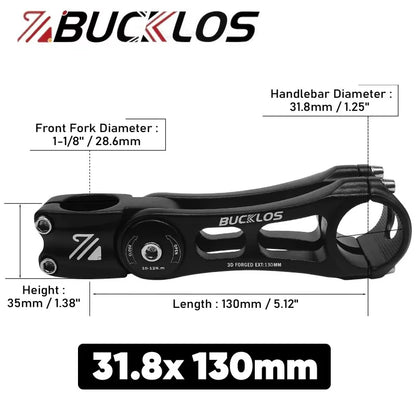 Adjustable Bicycle Handlebar Stem BUCKLOS 3D Forged MTB Road Bike Riser