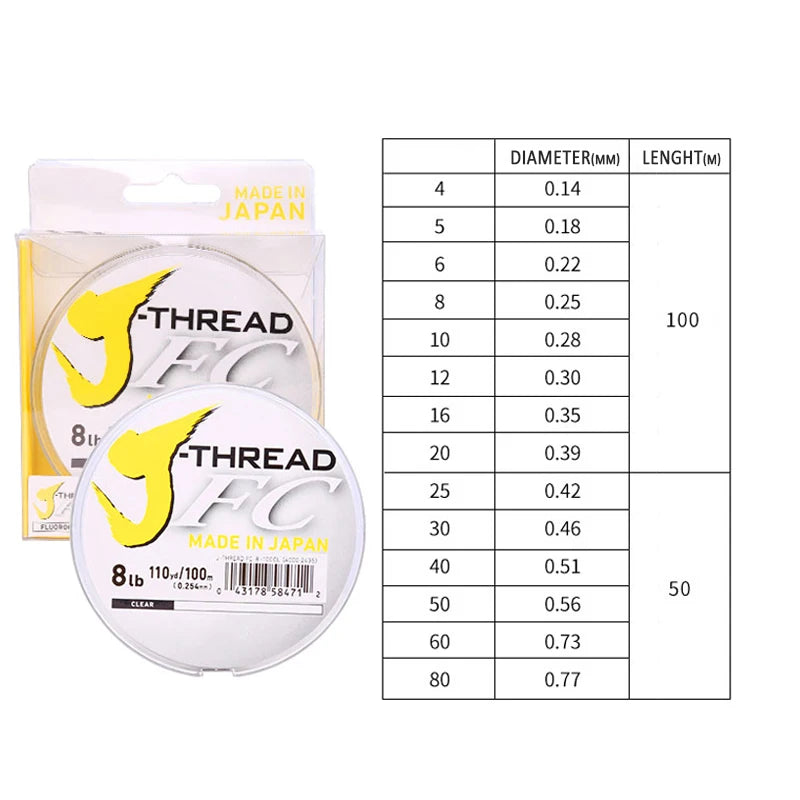 Fluorocarbon Leader 100m 50m Sinking Fishing Line Daiwa Made in Japan