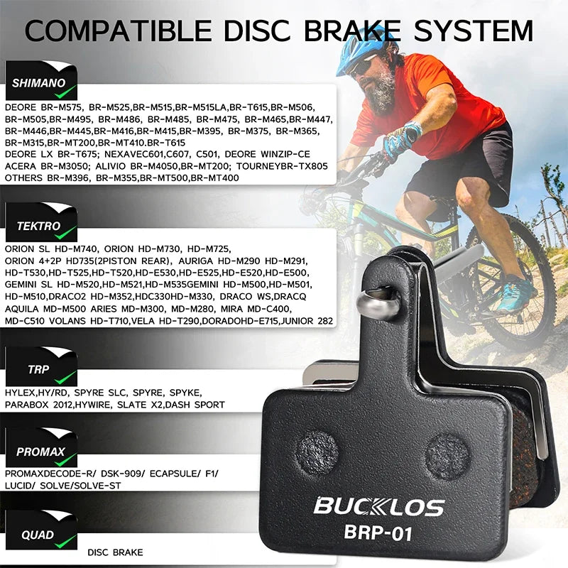 Semi-Metal Disc Brake Pads for Shimano B01S B05S MT200 MTB Road
