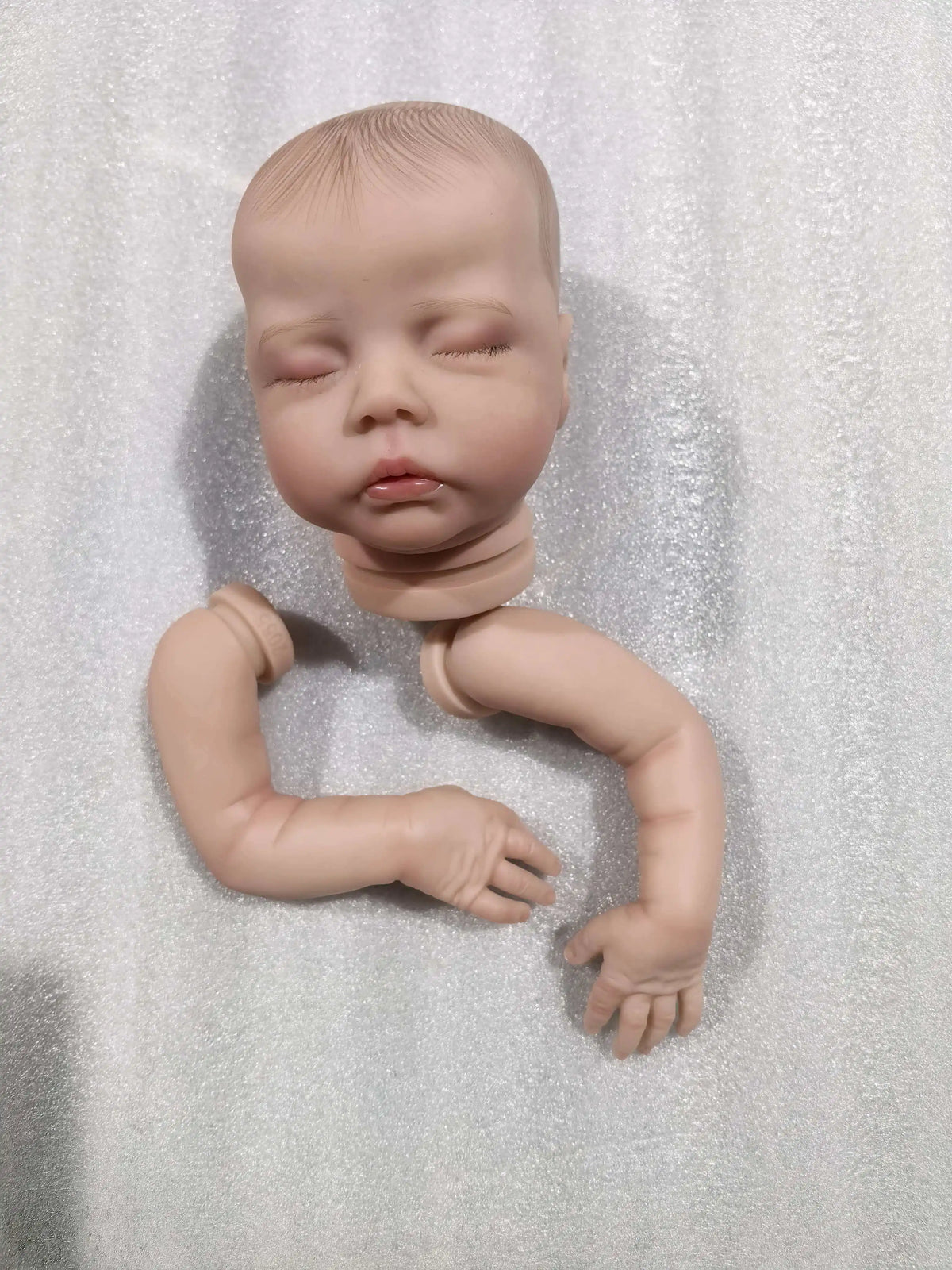 18inch Reborn Doll DIY Baby Parts Cloth Body Unpainted Sleeping Doll