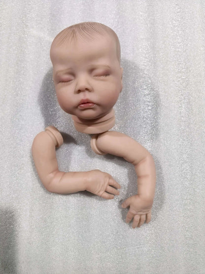 18inch Reborn Doll DIY Baby Parts Cloth Body Unpainted Sleeping Doll