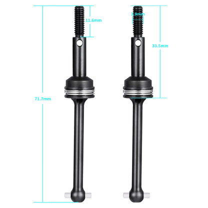2PCS 1/10 RC CVD Drive Shafts for Tamiya TT01 TT02 TC01 Drift Cars