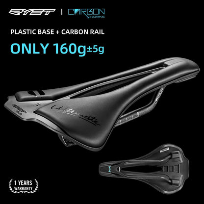 RYET Carbon Fiber Bike Saddle | 250×140mm 120g 3D Printed Road/Gravel Seat
