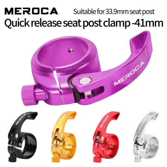 MEROCA Folding Bike Seatpost Clamp 40.9mm Quick Release for 33.9mm Seatpost