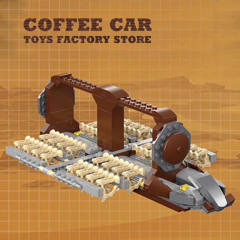 MOC Space War Transport Car 3D Model Robot Attack Craft Building Blocks Toy Gift