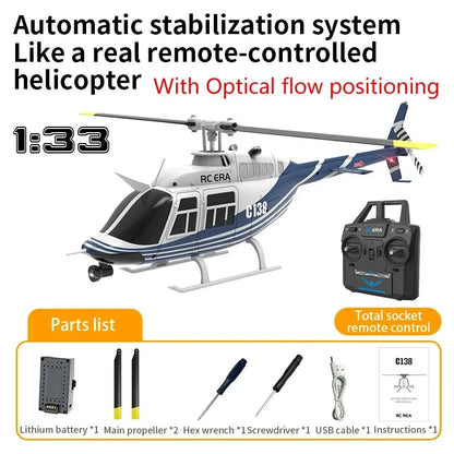 New Re Era C138 1:33 Six Channel Single Paddle Aileron Free Helicopter Barometer Fixed Height 3d Rolling Toy Gift Rc Planes-EXPROTAS