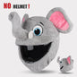 Full Face Covers Plush Motorcycle Helmet Christmas Cartoon Protective Hat