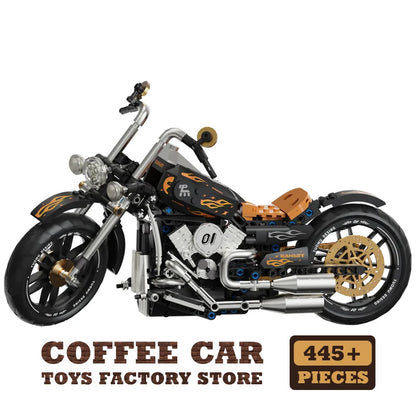High-Tech Retro Motorbike MOC Building Blocks City Racing Motorcycle Model Toy Gift