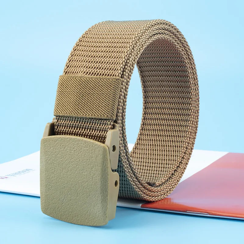 Nylon Adjustable Belt 120cm Tactical Outdoor Military Waist Plastic Buckle
