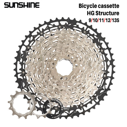 SUNSHINE Ultralight MTB Bike Cassette HG 9–13 Speed Carbon Steel Sprocket - EXPROTAS