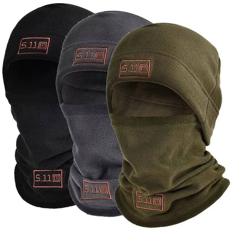 Tactical Fleece Hat Scarf Set Thermal Winter Balaclava Face Mask Cycling Neck Warmer