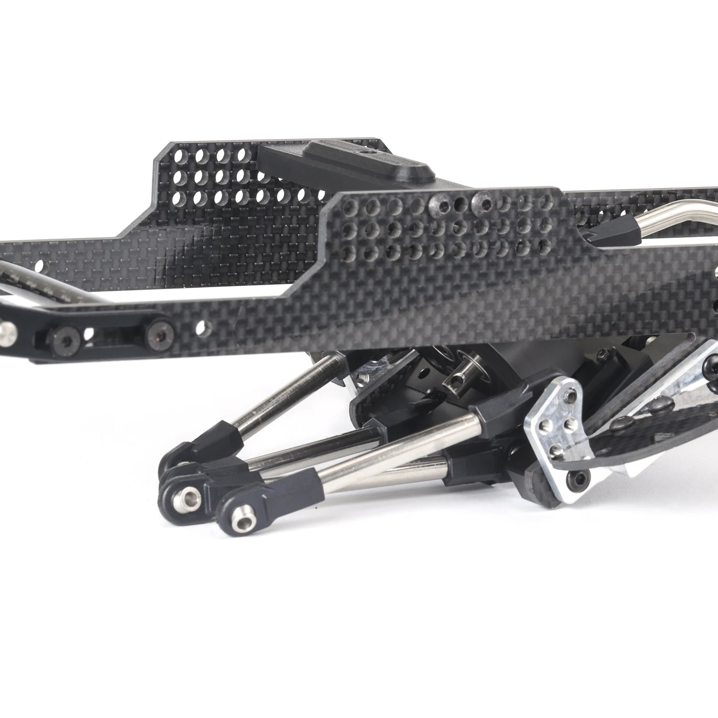 Carbon LCG Chassis Kit Delrin Skid Plate 1/10 RC Crawler Capra SCX10 II Comp