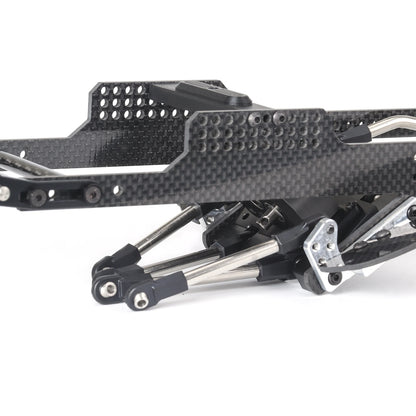 Carbon LCG Chassis Kit Delrin Skid Plate 1/10 RC Crawler Capra SCX10 II Comp
