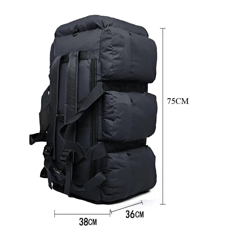 100L Shoulder Bag Backpack Travel Rucksack Duffle for Men Outdoor Hiking
