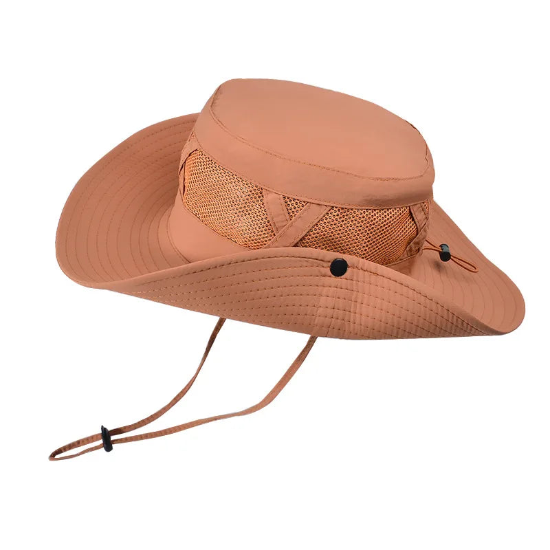 Fishing Hat UV Protection Wide Brim Summer Cap Men Outdoor Hiking