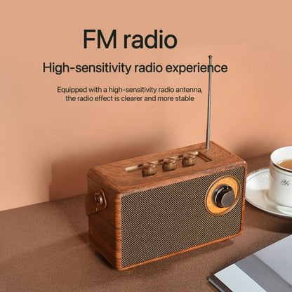 Mini Retro Wireless Bluetooth Speaker Portable FM Radio Music Player