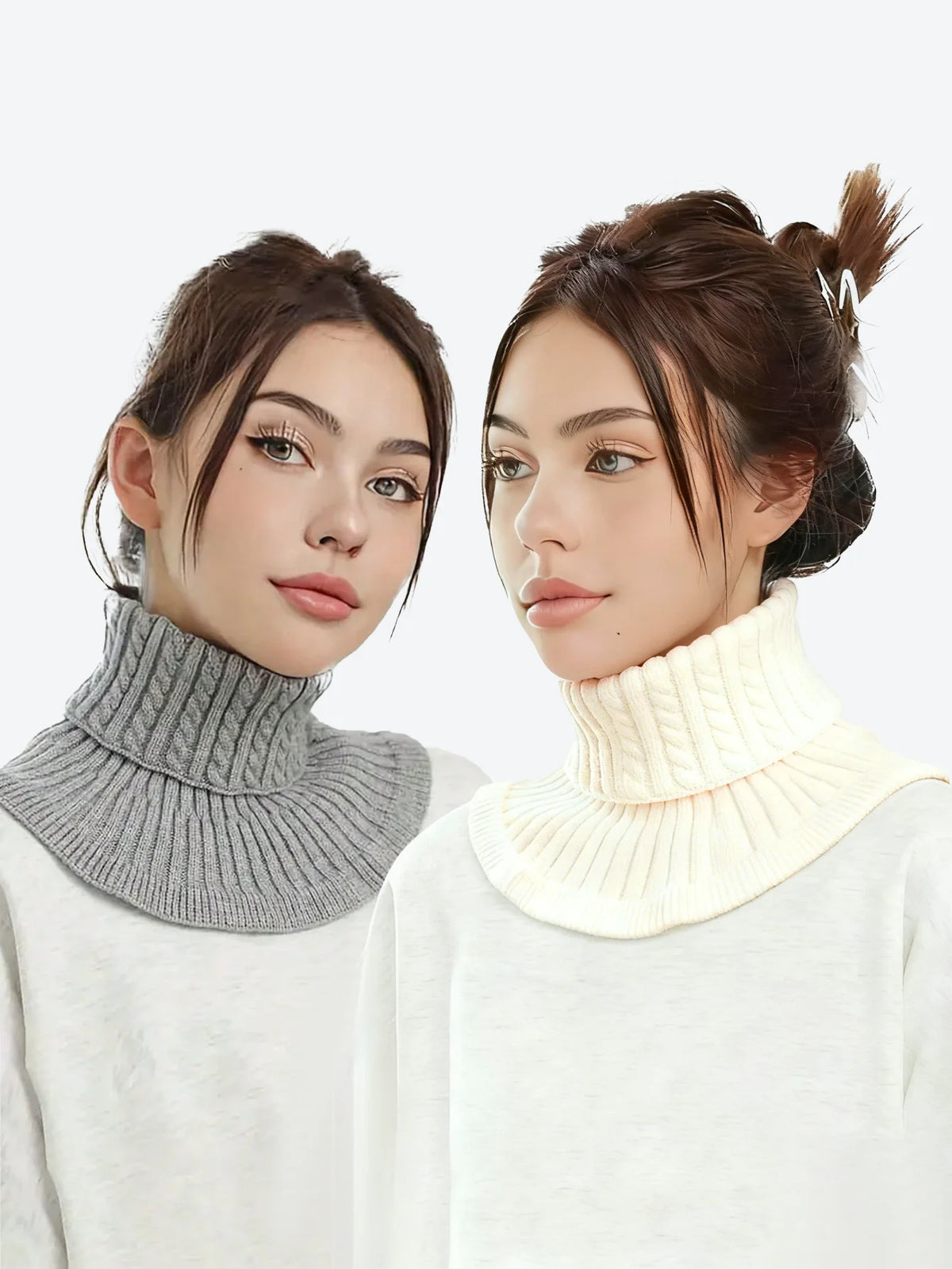 Fashion Warm Cover Cotton Turtleneck Collar for Women Neck Guard