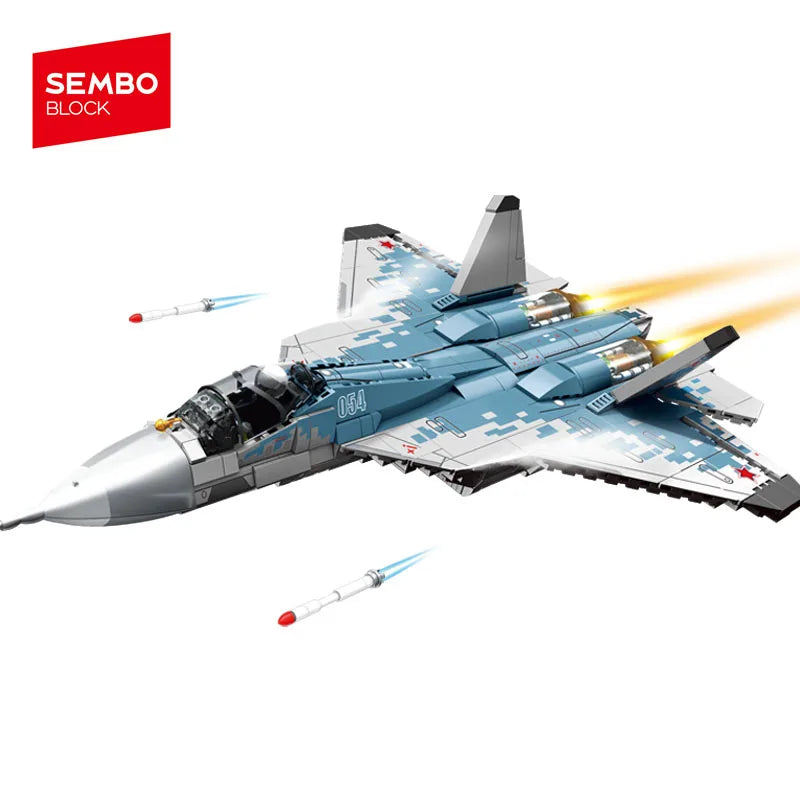 SEMBO Stealth Fighter Jet Building Blocks Military Aircraft Model Bricks Toy Gift