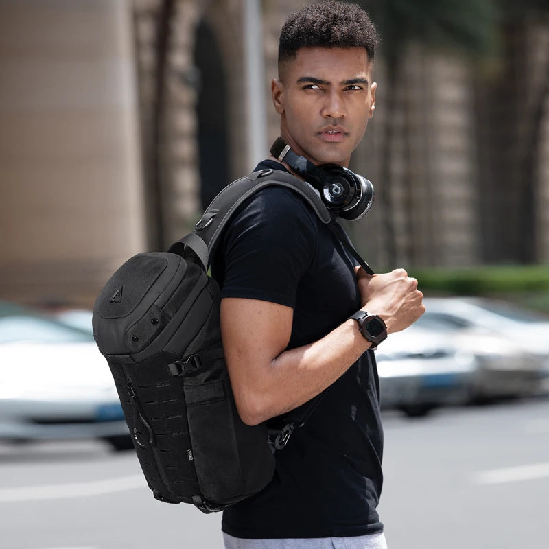 OZUKO Waterproof Men's Shoulder Bag Large Capacity Fashion Quality Chest Bag Short Trip Messenger Sling Crossbody Bag