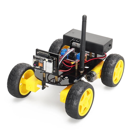 4WD Smart Robot Car ESP32 Camera Wifi Automation Kit For Arduino Programming ESP Robot with Antenna Learning Complete Coding Kit-EXPROTAS