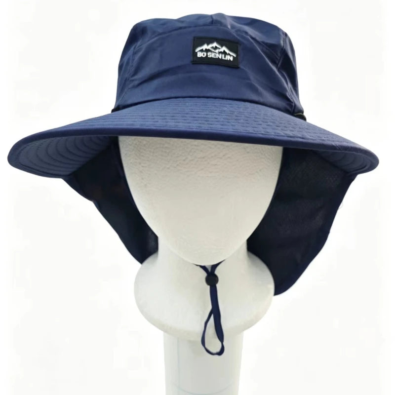 Outdoor UV Protection Hat Unisex Quick Dry Fishing Neck Flap Hiking Cap
