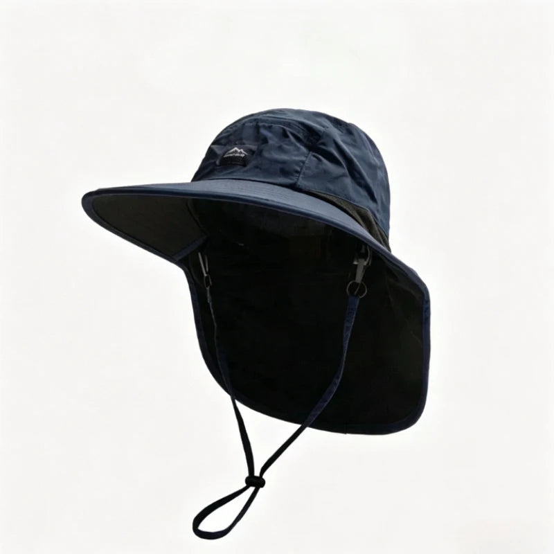 Neck Protection Wide Brim Bucket Hat UV Fishing Hiking Cap Unisex