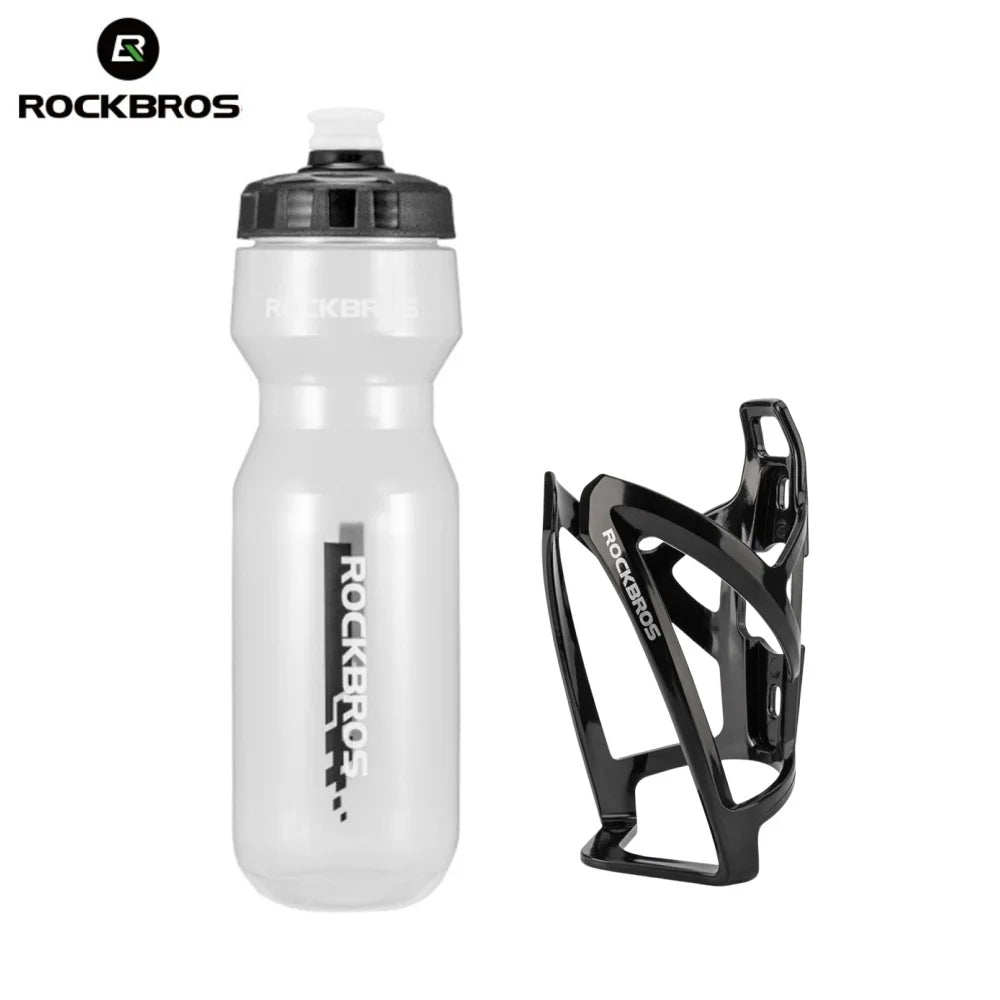 ROCKBROS Water Bottle + Holder Set 750ml Sports Bottle with Integrated Molded Cage