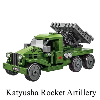 M3A1 Scout Car M6 Truck M22 Locust WW2 Normandy Building Blocks Military Brick Set Gift