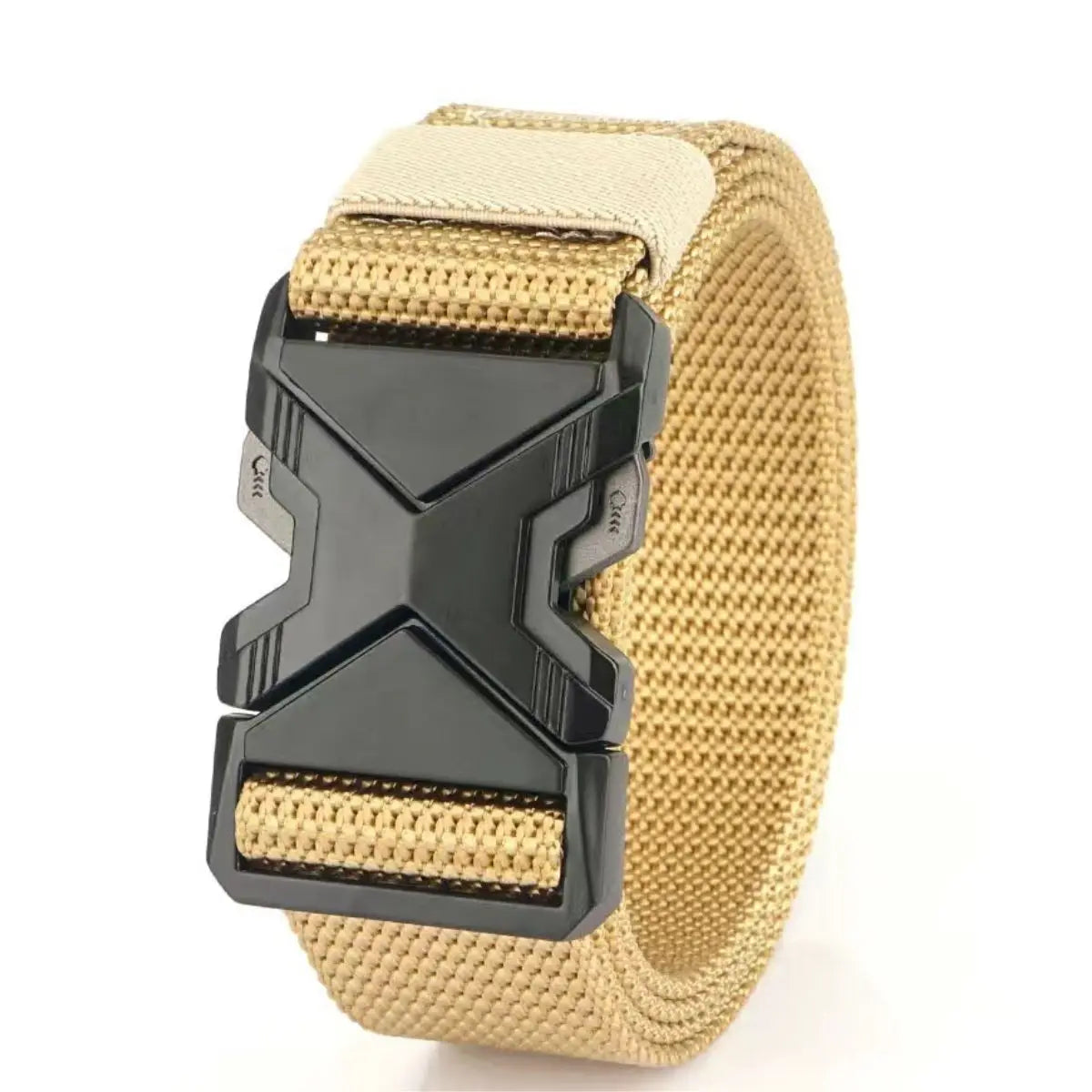 Men's Buckle Tactical Belt Red Ears Plastic Multifunctional Military Canvas