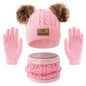 3PC Boys Hat Gloves Winter Set for Kids Warm Knitted Beanie Scarf