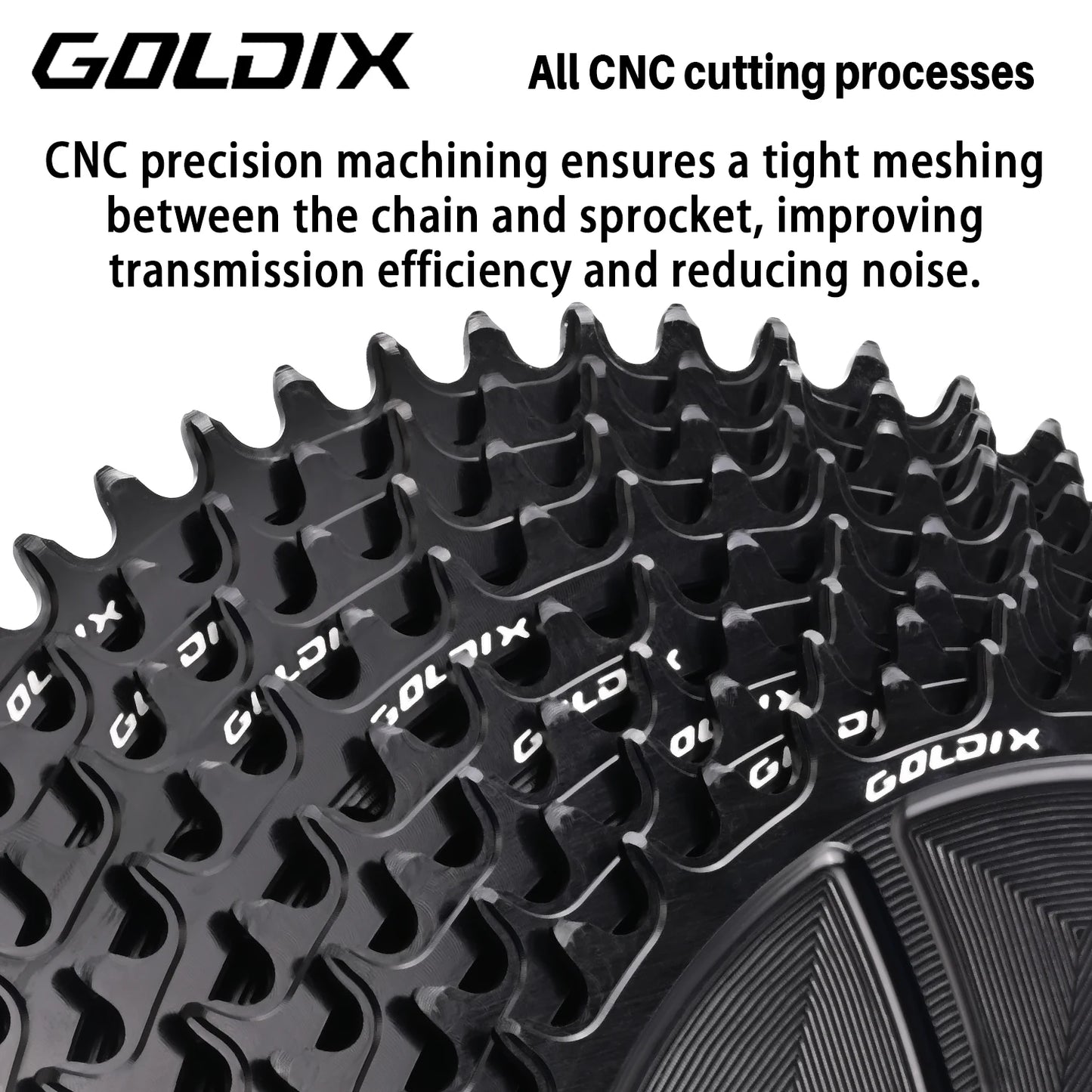 GOLDIX 8-Bolt AERO Chainring Narrow Wide CNC for SRAM 8-Bolt Crankset